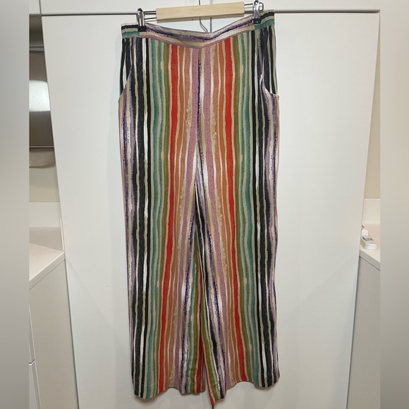 Peck & Peck Striped Wide-Leg Pants Size Large - Picture 3 of 8